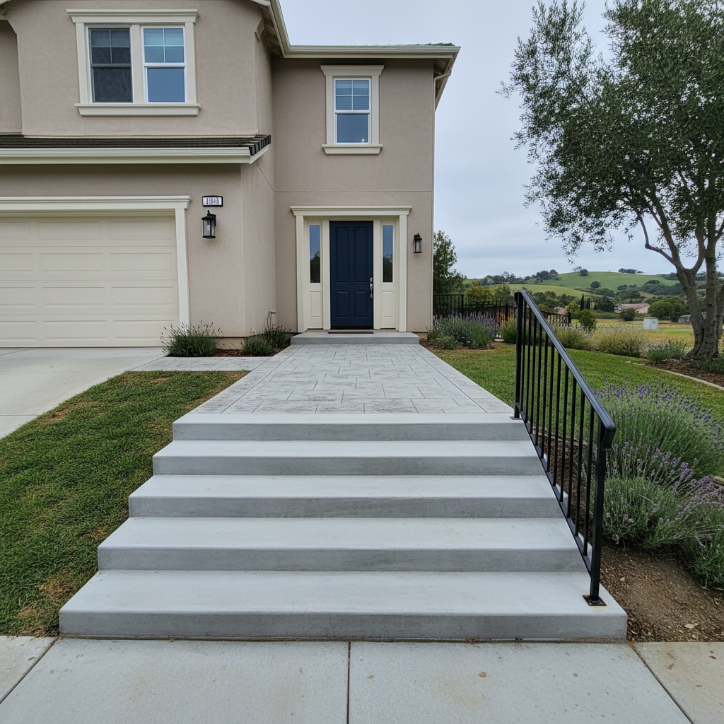 Stamped Concrete completed by Apex Concrete Solutions in San Jose, CA